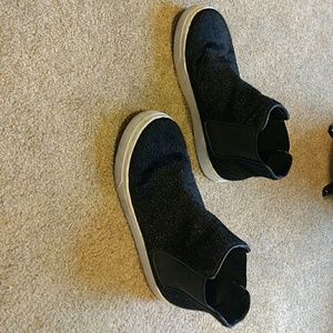 Black hightop shoes
